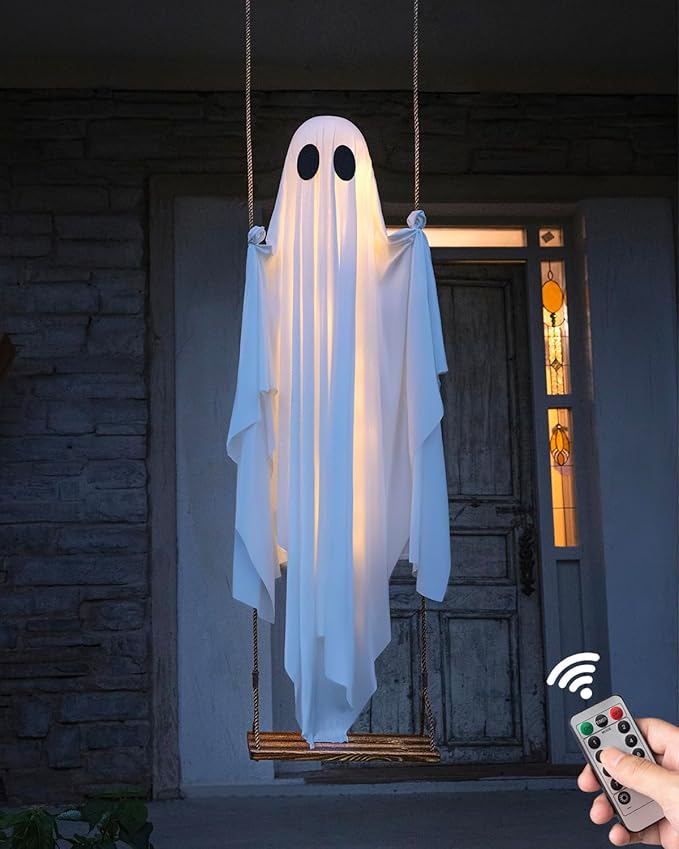 Hanging Swing Ghost Halloween Decor