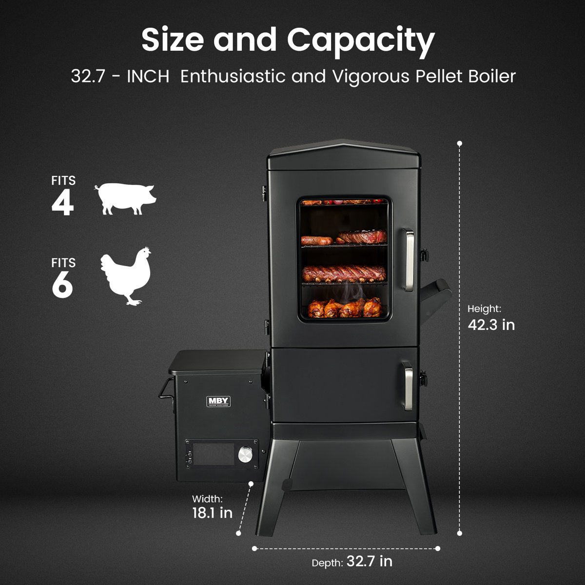 Vertical Electric Pellet Smoker