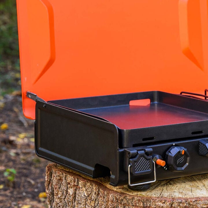 On-the-Go Camp Griddle with Side Burner and Propane Chain System